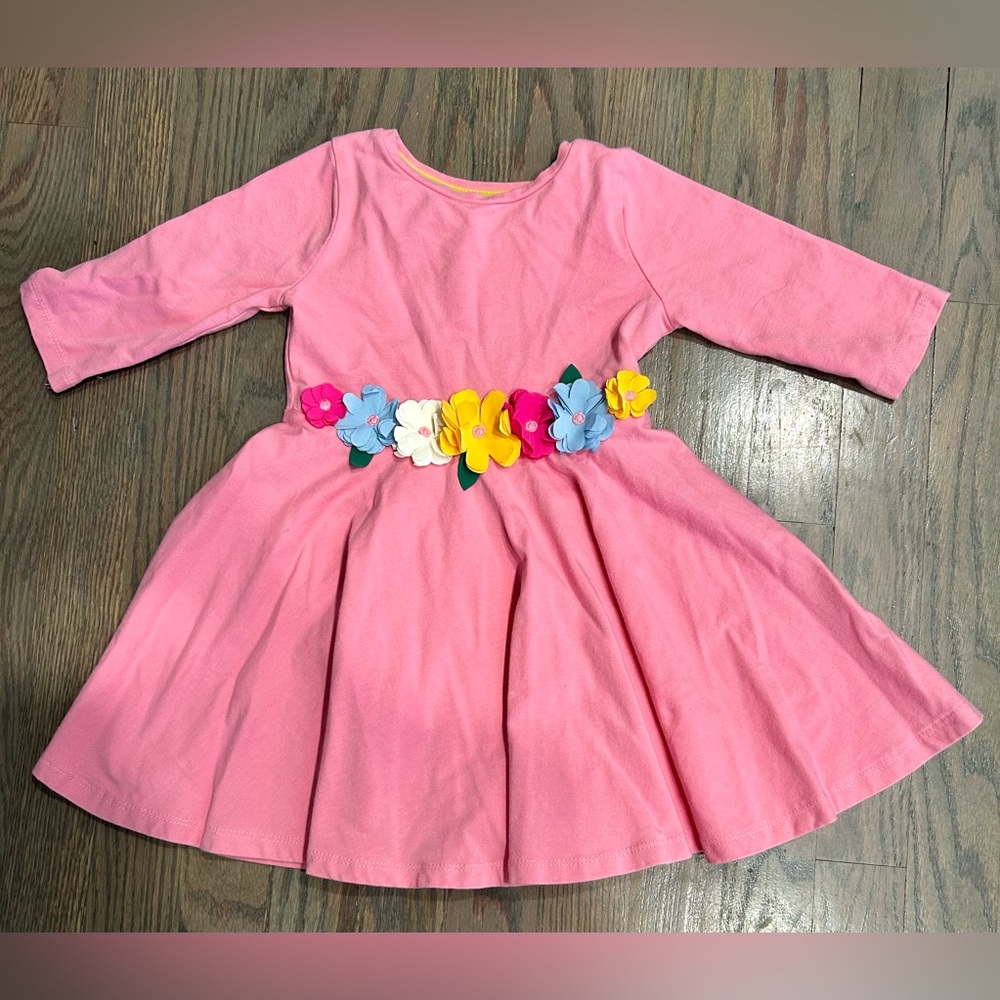 Mini Boden Pink Dress with Flowers